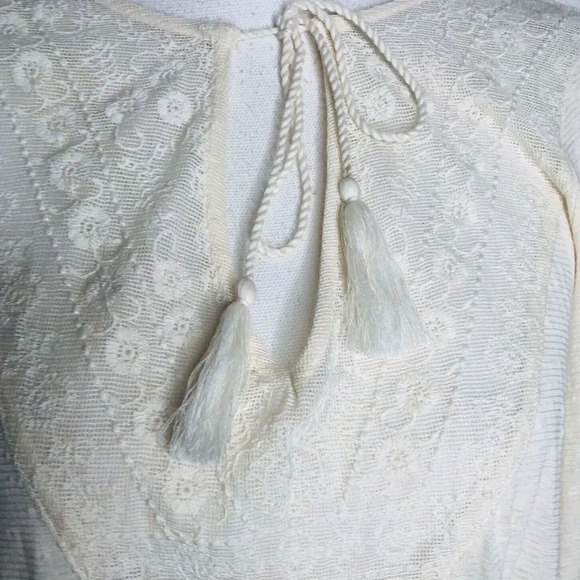 Jessica Simpson Medium White Sheer Embroidered - Picture 6 of 12